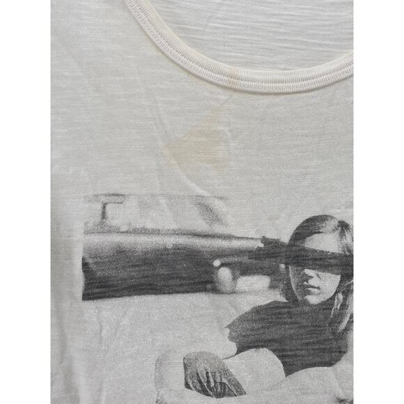 HIRO CLARK Men's White-Black Graphic Crewneck Short Sleeve Casual T-Shirt SZ M - Picture 4 of 12